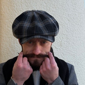 Casquette Irlandaise, Schiebermütze Herren, Cappello Peaky Blinders, Cappello Hooligan, Berretto scozzese, Béret Homme, Berretto irlandese, Berretto piatto, Cappello Paperboy immagine 5