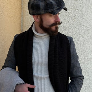 Casquette Irlandaise, Schiebermütze Herren, Cappello Peaky Blinders, Cappello Hooligan, Berretto scozzese, Béret Homme, Berretto irlandese, Berretto piatto, Cappello Paperboy immagine 2