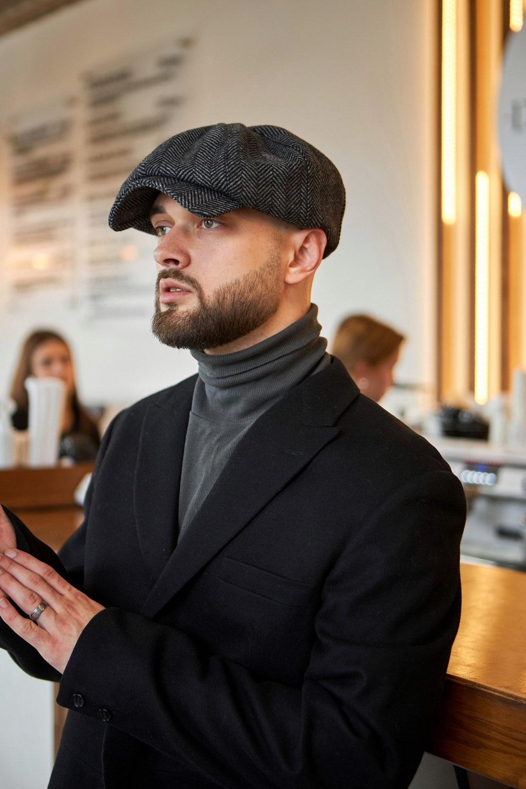 NiceYnn Casquette Plate Réglable à 8 Panneaux Pour Homme Style Rétro