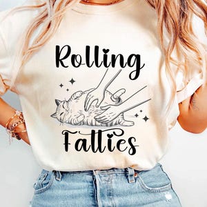 Rolling Fatties Cat Shirt, Funny Fat Cat Meme Tee, Stoner Humor T-Shirt, Chill Kitty Graphic, Lazy Cat Lover Gift, Cute Cat Tee Gift Vintage