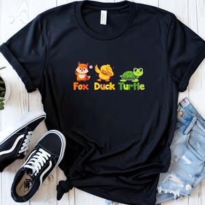 Funny Fox Duck Turtle Shirt Meme Animal Humor Political Joke, FDT shirt Subtle Trump Parody, animal lover political humor clever animal trio
