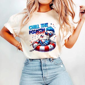 Skeleton 4th of July Shirt: Retro Independence Day Graphic Tee