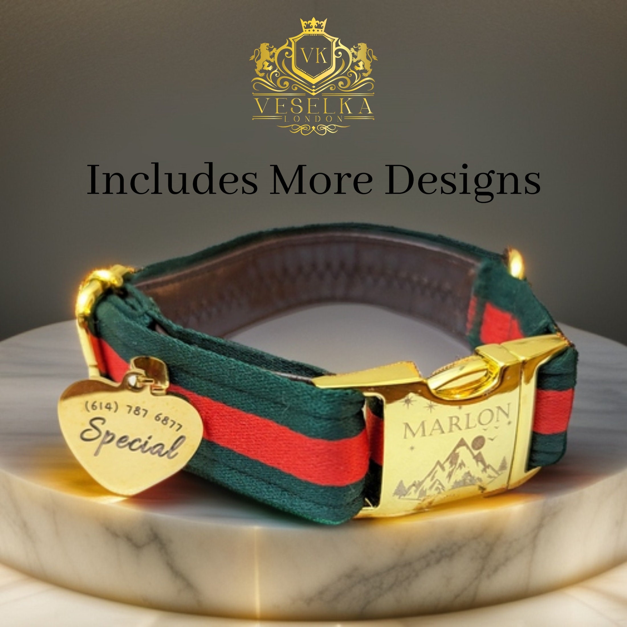 Gucci Dog Collar and Leash - Royal Dog Collars - Handmade, Premium,  Designer Inspired