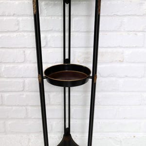 Vintage 2 Tiered Hand Painted Italian Tole Plant Stand