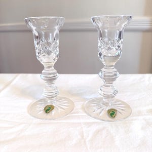 Vintage Waterford Crystal Candle Holders in Lismore Pattern