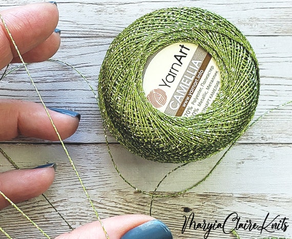 Camellia YarnArt Crochet yarn embroidery thread Metallic yarn lurex thread