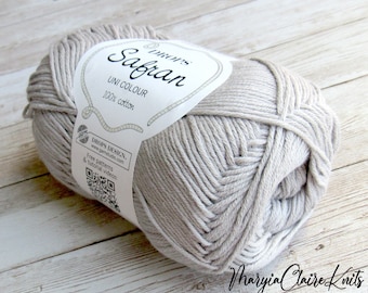 DROPS Safran Medium Grey Cotton Yarn, EU Made