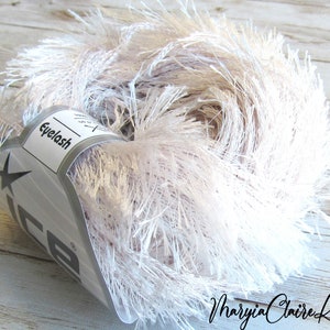 Powder Pink Eyelash Yarn, Soft Polyester, Ice Yarns