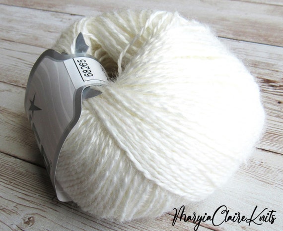 Off White Lightweight Acrylic Yarn for Knitting or Crocheting