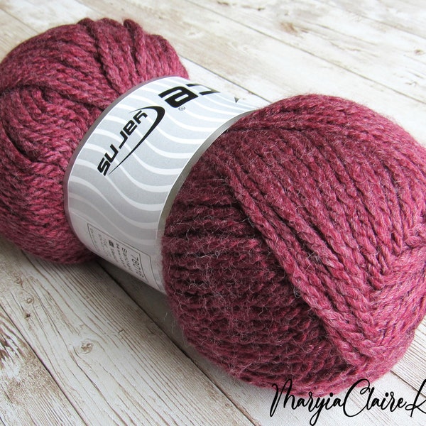 Burgundy bamboo acrylic yarn for sale, acrylic bamboo blend yarn, medium weight crochet soft knitting yarn, Ice yarn 78016.