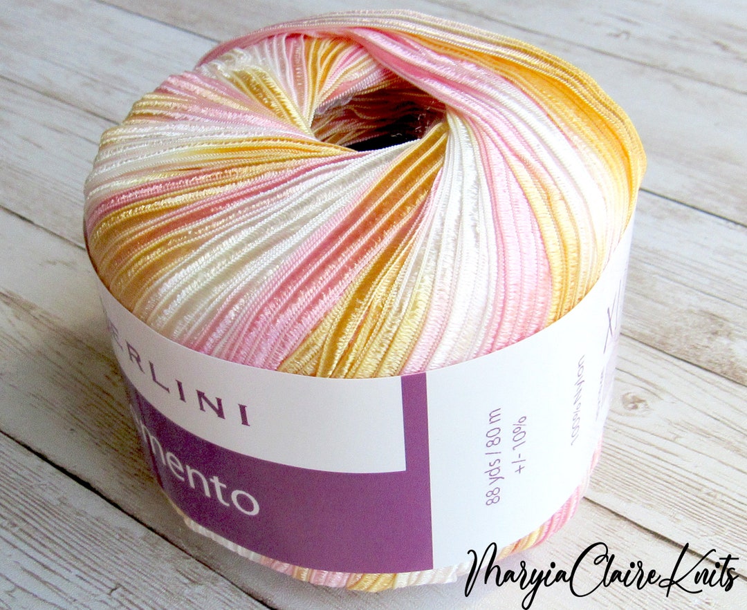 Pastel Pink Yellow Nylon Ribbon Yarn, Berlini Memento Freshwater ...