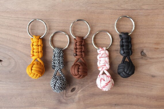 Custom Accessories Paracord Survival Key Chain - Black & Gray - 1 Each