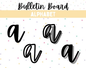 Black Classroom Banner Letters Full Alphabet | Classroom Decor | Printable Classroom Letters | Teacher Printable | Bulletin Board ABC's
