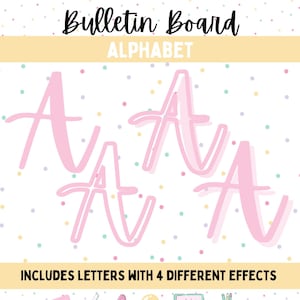 Pink Classroom Banner Letters Full Alphabet | Classroom Decor | Printable Classroom Letters | Teacher Printable | Bulletin Board ABC&#39;s