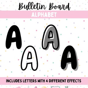 Schwarze Klassenzimmer-Banner-Buchstaben, vollständiges Alphabet | Klassenzimmer-Dekor | Druckbare Klassenzimmerbriefe | Lehrer druckbare | Schwarzes Brett ABC