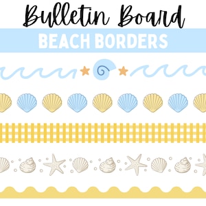 PRINTABLE Beach Bulletin Board Borders | Printable Classroom Borders | Elementary School | Teacher Printable | Bulletin Board