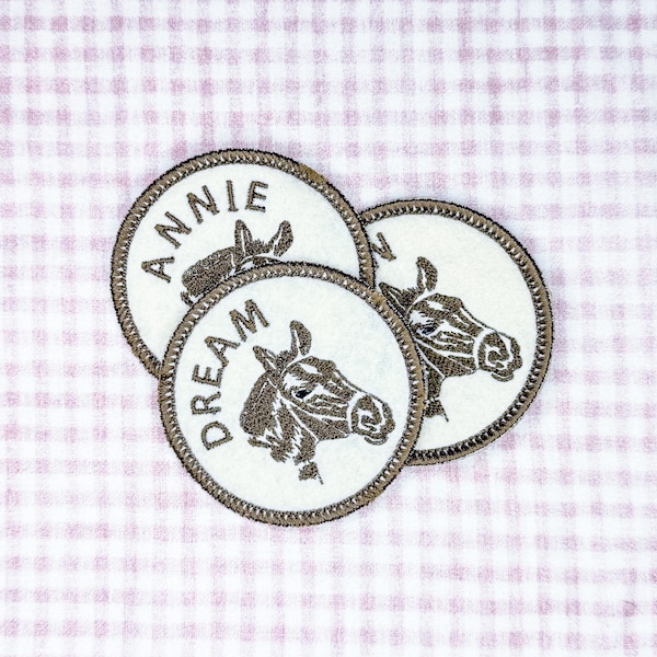 Personalized Horse Patch, Custom Iron On Brown Horse Patch, Perfect gift for equestrians, riders, horse moms or kids that love horse stuff!