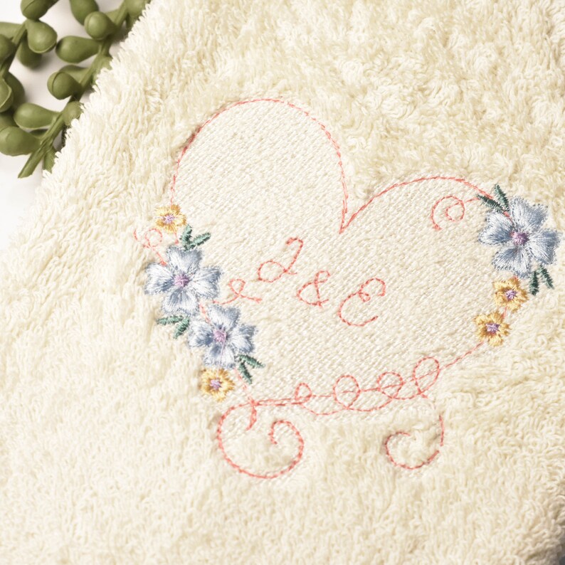 Hand Towels for Bathroom Valentine's Day, Personalized Embroidered