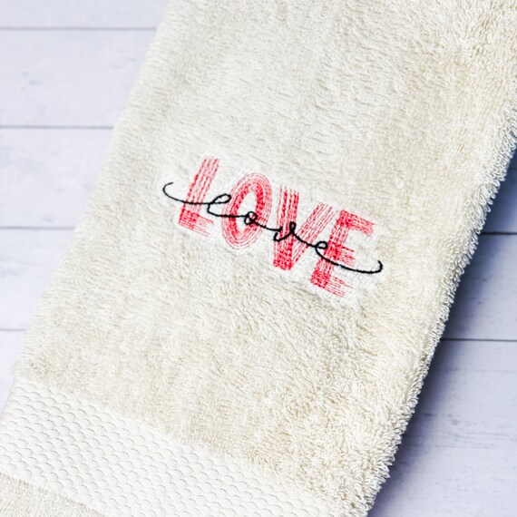 Valentine's day bathroom hand towels sale