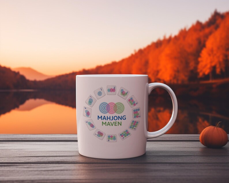 Mahjong Maven Mug, Colorful Tiles Coffee Cup image 11