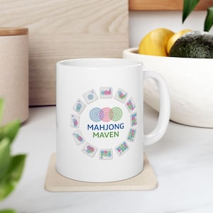 Mahjong Maven Mug, Colorful Tiles Coffee Cup image 4