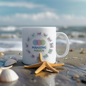 Mahjong Maven Mug, Colorful Tiles Coffee Cup image 10