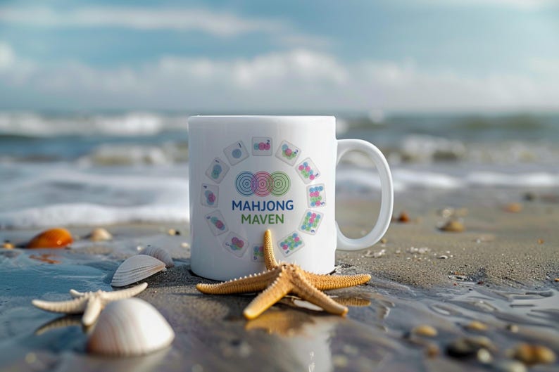 Mahjong Maven Mug, Colorful Tiles Coffee Cup image 10