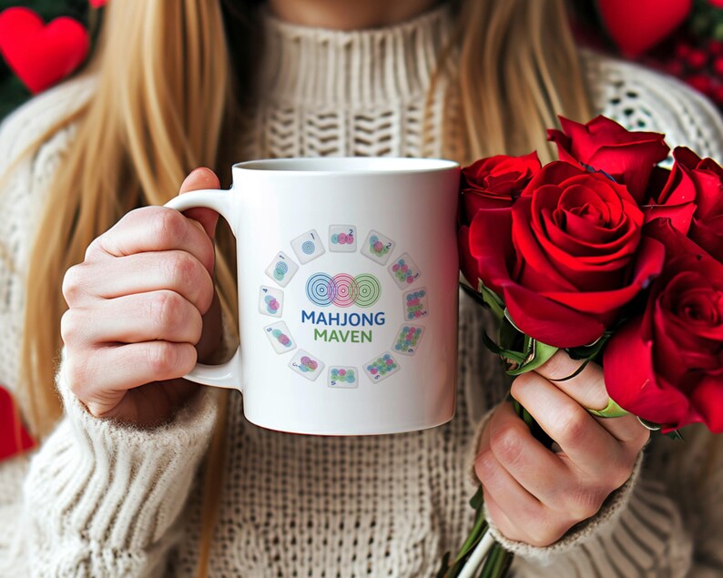 Mahjong Maven Mug, Colorful Tiles Coffee Cup image 7