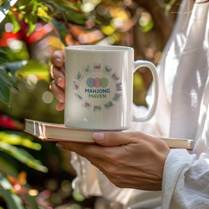 Mahjong Maven Mug, Colorful Tiles Coffee Cup image 8