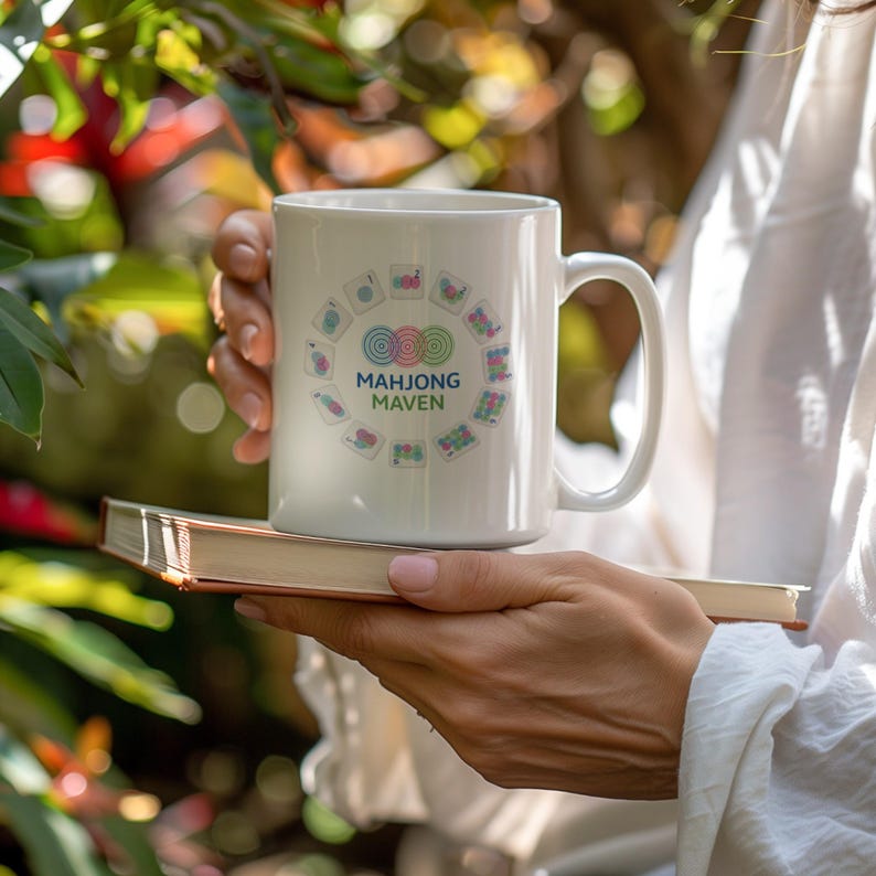 Mahjong Maven Mug, Colorful Tiles Coffee Cup image 8