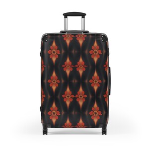 Blumenreisekoffer, stilvolles Gepäck, einzigartiger Koffer für die Reise, Blumendesign-Handgepäck