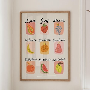 Fruit of the Spirit Art Print: Colorful Christian Wall Art (Digital Download)