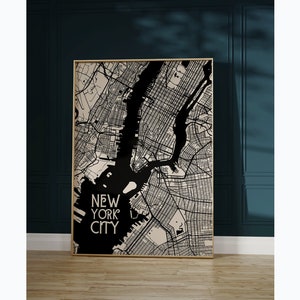 New York City Map Print NYC Wall Art New York City Poster Minimalist New York Art NYC Map Poster New York Decor NYC Digital Download 1 Print