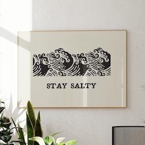 Süßen Küsten Druck Vintage Strand Haus Dekor Ozean Wand Kunst Strand Wortspiel Poster Wave Art Surf Druck Digital Download 1 horizontale Druck