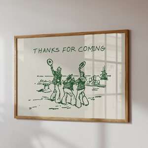 Thanks For Coming Print Vintage Sailor Poster Trendy Entryway Decor Cute Quote Art Aesthetic Horizontal Print Digital Download 1 Print