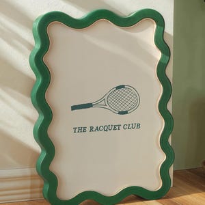 The Racquet Club Print Modern Tennis Art Minimalist Tennis Printable Country Club Aesthetic Art Tennis Quote Print Digital Download 1 Print