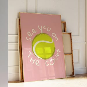 Trendy Tennis Print Country Club Aesthetic Wall Art Tennis Ball Print Cute Sports Poster Preppy Wall Art Tennis Digital Download 1 Print