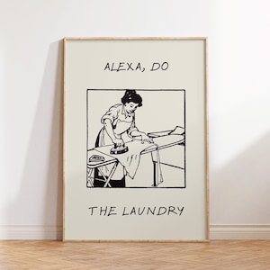 Vintage Laundry Print Funny Laundry Room Poster Minimalist Home Decor Feminine Wall Art Laundry Room Decor Digital Download 1 Print