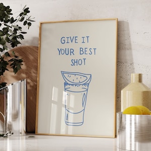 Impresión artística de barra de tequila, póster de cocina moderna (descarga digital)