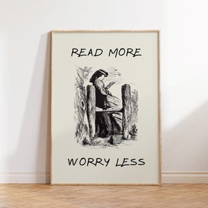 Funny Reading Print Booklover Gift Reading Nook Decor Library Poster Reading Woman Print Classroom Wall Decor Digital Download 1 Print