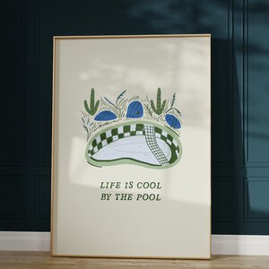 Pool Print Summer Wall Art Pool House Decor Swimming Pool Poster Trendy ...