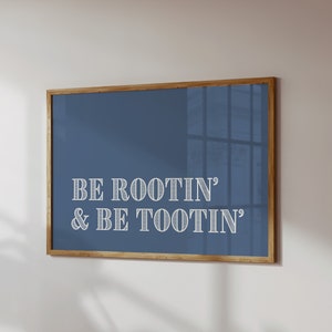 Funny Western Print Retro Cowboy Poster Blue Western Typography Wall Art Western Bathroom Decor Digital Download 1 Horizontal Print