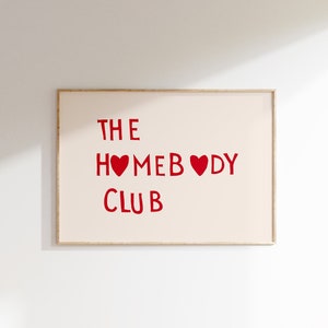 The Homebody Club impression coeur minimaliste affiche décoration tendance jolie citation art esthétique art mural impression horizontale téléchargement numérique 1 impression