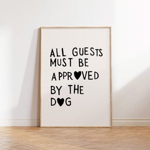 Funny Dog Print Minimalist Heart Decor Dog Owner Gift Puppy Poster Trendy Dog Wall Art Heart Typography Poster Digital Download 1 Print