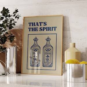 Grappige print tequila-barwagen | Retro keukenmuurkunst (digitale download)