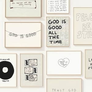 Gallery Christian Print Set Modern Scripture Wall Art Neutral Aesthetic Christian Decor Trendy Bible Poster Bundle Digital Download 10 Set