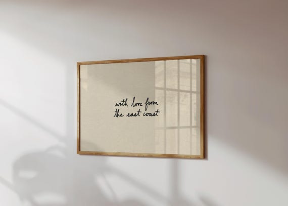 East Coast Print: Neutral Beach House Decor (Digital Download, Horizontal)