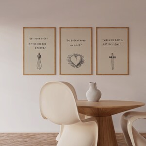 Minimalist Bible Art Prints Christian Printable Wall Art Modern ...