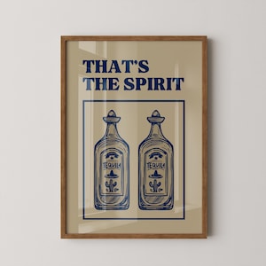 Vintage Tequila Wall Art, Western Bar Cart Print, Retro Cocktail Kitchen Decor (Digital Download)
