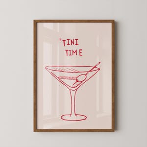 Martini Wandkunst | Cocktail-Druck | Barwagen Dekor | Digitaler Download